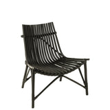 Chaise J-Line en rotin noir en angle