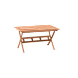 Table de jardin en teck 135x85 cm avec X-frame élégant