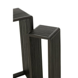 Table d'appoint J-Line Cube en bois noir - vue latérale