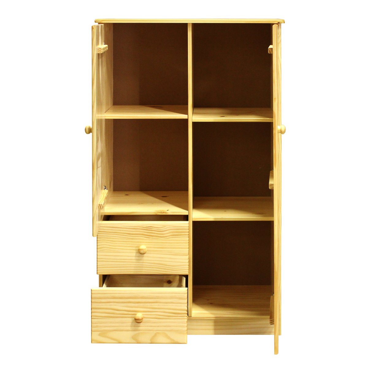 Détail des tiroirs spacieux de l'armoire
