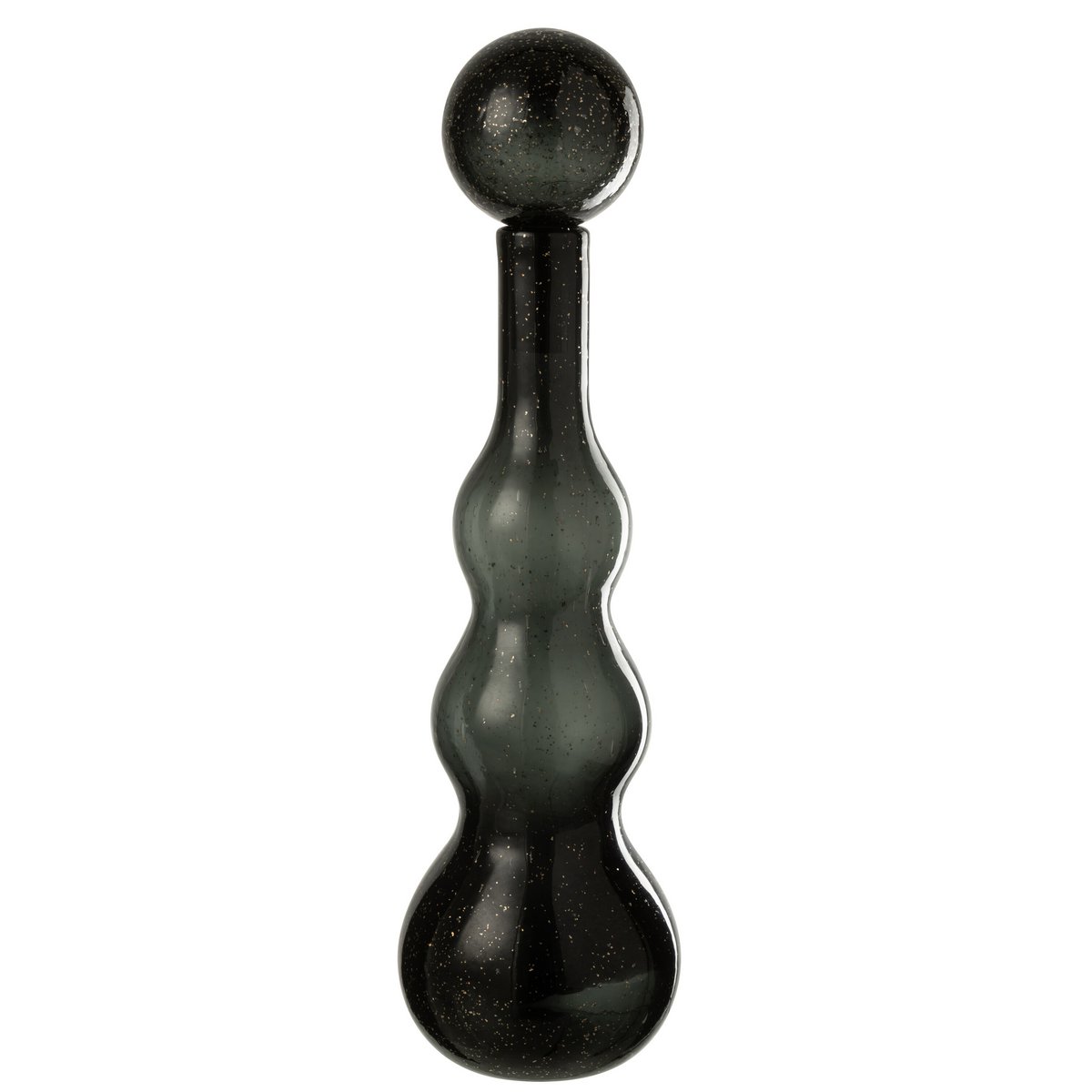 Bouteille Carol J-Line en verre noir dans un décor moderne
