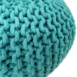 Tabouret de siège pouf ensemble 2 pièces Ø 55 cm h 37 cm tabouret de tricot coussin de plancher