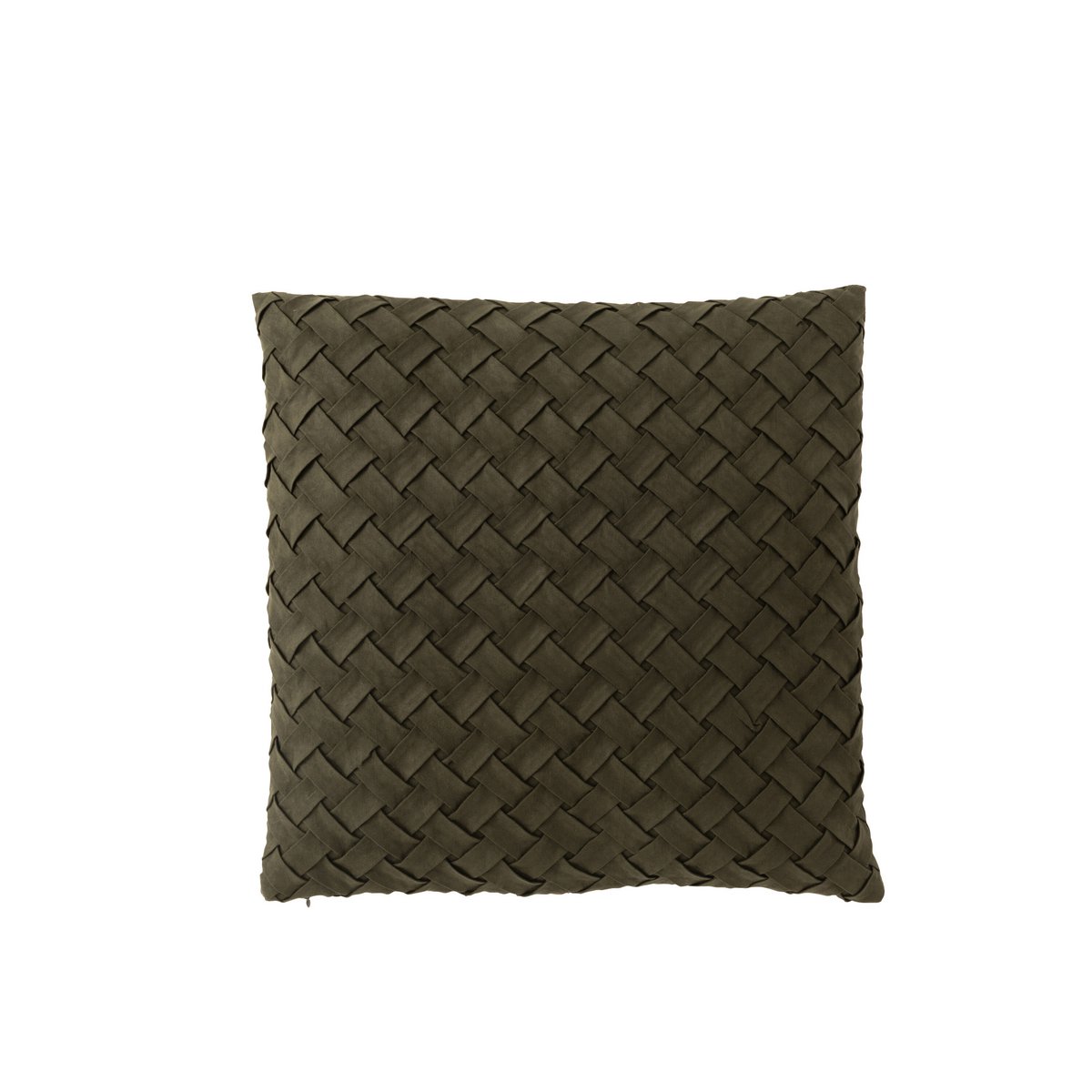 Coussin J-Line vert, en situation sur un canapé