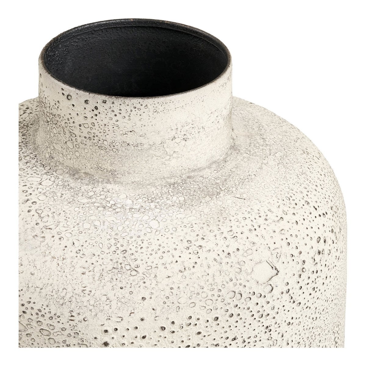 Pot décoratif Hou, détail de la texture métallique