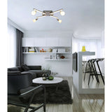 Plafond LED "Ibiza" de 68 cm de long, en métal, verre et plastique en chrome
