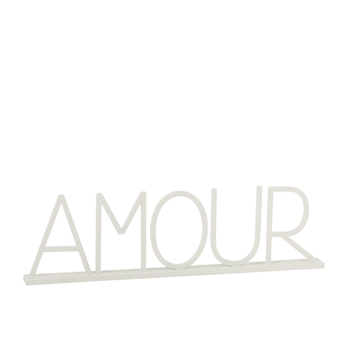 Serre-livres Amour en métal blanc de J-Line, design moderne et élégant