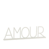 Serre-livres Amour en métal blanc de J-Line, design moderne et élégant