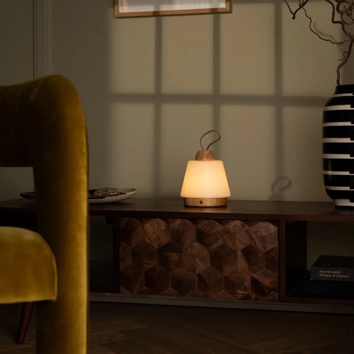 Lampe rechargeable Liv marron clair