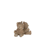 Figurine Teddy en résine marron clair, détail des textures
