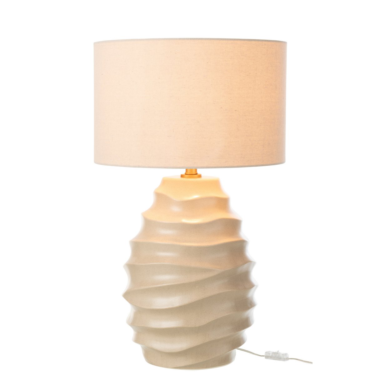 Lampe J-Line Golf en céramique beige, vue de face
