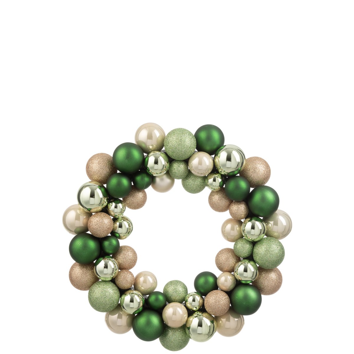 Couronne de Noël J-Line accrochée sur une porte, ambiance festive