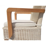 Chaise de salle à manger avec des accoudoirs chaise rotin blanc Perth Parapils Roard fauteuil durable