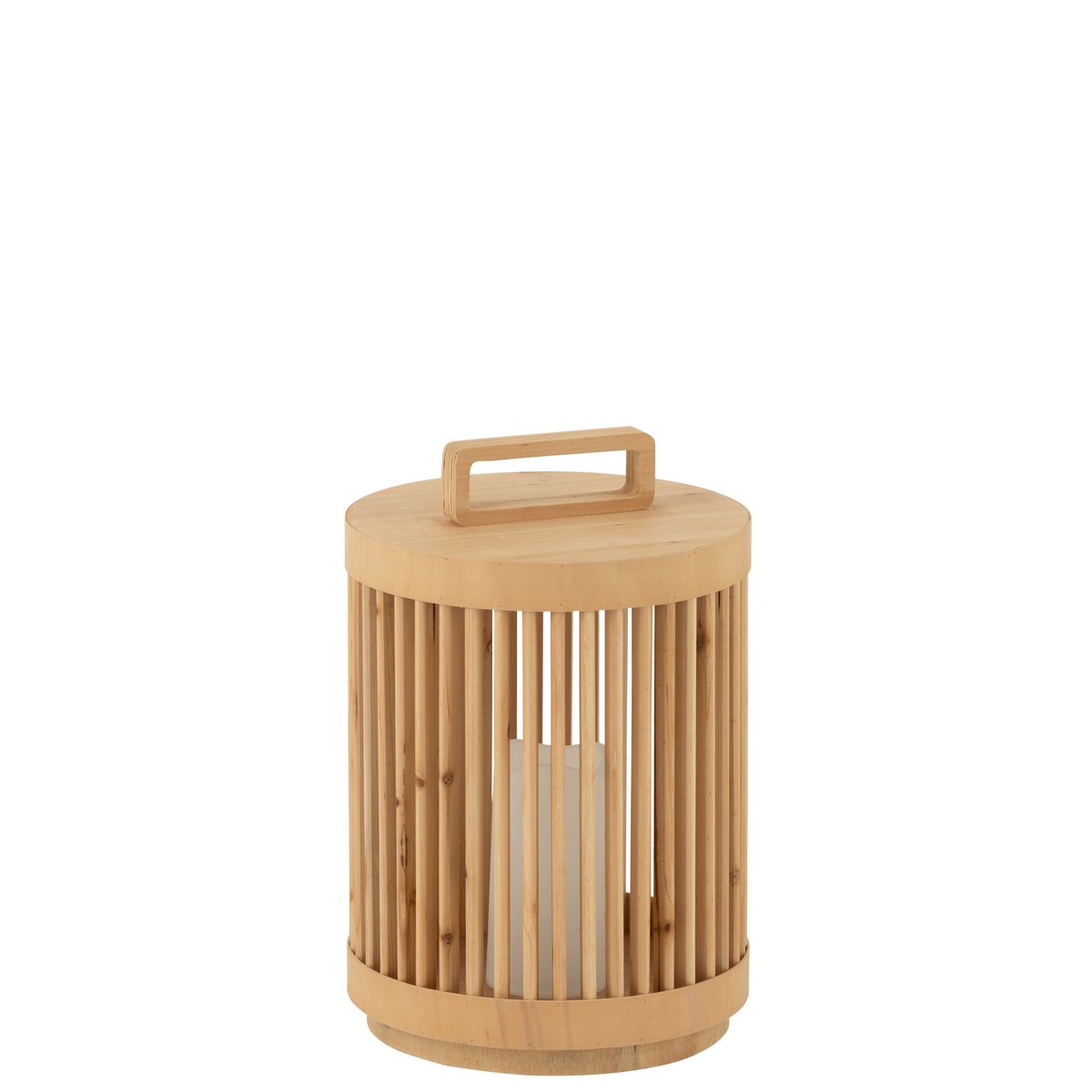 Détail de la finition bois de la lampe Cylindre J-Line
