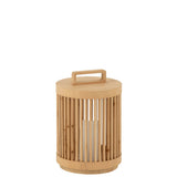 Détail de la finition bois de la lampe Cylindre J-Line