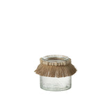 Photophore J-Line Perles, vue en situation dans un salon