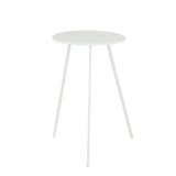 Table d'appoint Seattle Blanc vue de face, design minimaliste et élégant.