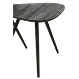 Détail de la texture métallique noire de la table J-Line