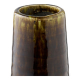 Vase contemporain marron, perspective latérale