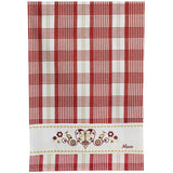 Torchon Carreaux Harz Rouge 70 x 50