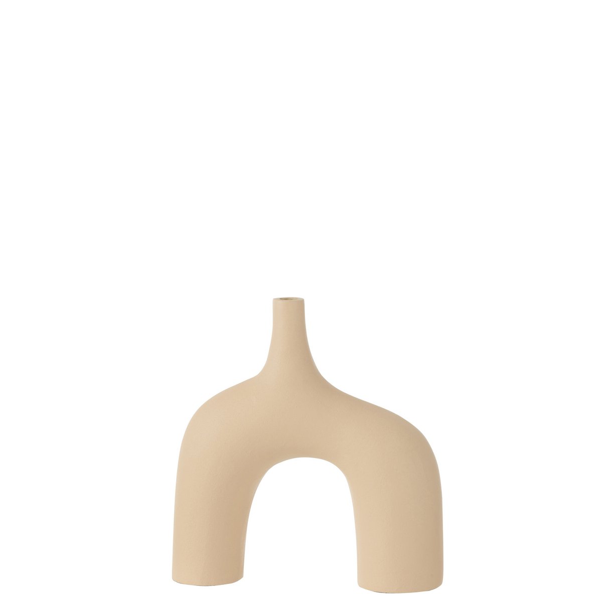 Vase Camille J-Line en aluminium beige, détail du design