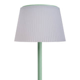 Lampe de batterie solaire "Emmi" 38 cm de haut, parapluie Ø 13 cm, métal dans la menthe et le plastique blanc, pour la zone extérieure, cct.