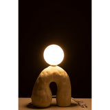 Lampe à poser J-Line Boog - verre/céramique - beige