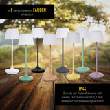 LED "Emmi" pour l'extérieur et à l'intérieur, lampe de table en métal et en plastique, avec des LED fermement construites, lampe à table à LED pour le balcon, la terrasse, le jardin, le salon, le jardin d'hiver, environ.