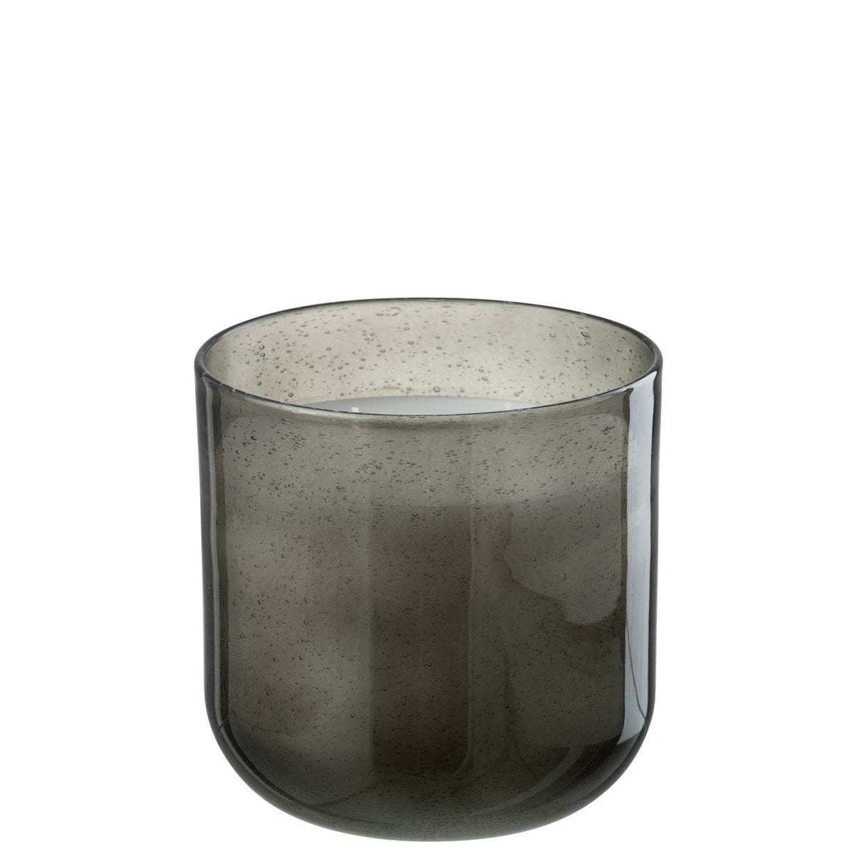 Détail de la bougie J-Line Olive & Encens avec flamme
