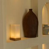 Lampe de table rechargeable en bois marron clair Zayn