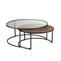 J-Line Tables Basses Rondes en métal noir, vue d'ensemble