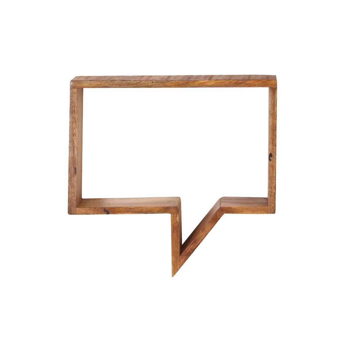 Étagère murale en bois avec objets décoratifs
