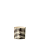 Pot de fleur J-Line Pied-De-Poule sur une table, décoré avec une plante verte.