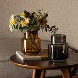 Petit vase au design rétro moderne, couleur gris foncé, TYLER07GR