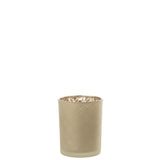 Lanterne J-Line géométrique en verre beige - vue latérale