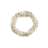 Le rond de serviette en perles - Blanc