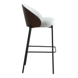Pieds en métal noir de la chaise de bar Canelas avec barre de support