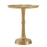 Table d'appoint métal autour de Ø 44x53 cm décotiquement noble ou or avec design en aluminium au milieu du pied