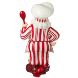 Figurine J-Line Père Noël Kook en polyrésine rouge et blanc, vue de face.