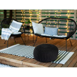 Pouf Premium Ø45 cm Seat tabouret à tricot Pouf à l'intérieur de la terrasse Pool Garden Sustainable