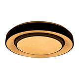 Plafond LED "Monterey" Ø 47,5 cm, de nombreuses fonctions, en métal et en plastique en noir, avec des LED intégrées, un éclairage pour les salons, le couloir ou le bureau