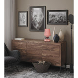 Lampe de table en céramique "Stoney" Pink - Classical - Table Lampe - - Rosé / Salmon - E14 - Aucune information