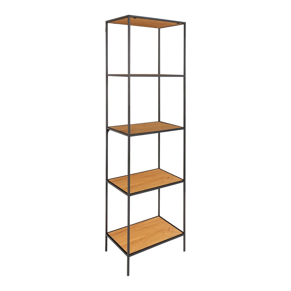 Étagère Vita avec des livres et des plantes, intégrée dans un décor scandinave