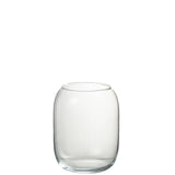 Lanterne J-Line Zilly en verre transparent, élégante et raffinée