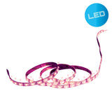 LED "Stripe" env. 5 m de long, avec 2 liants flexibles et alimentation en fiche; 300 LED, rouge.