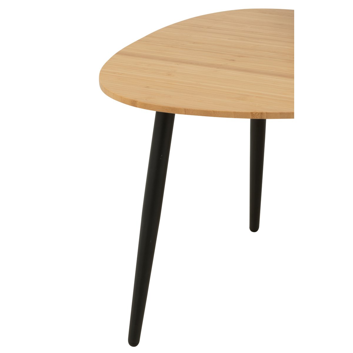 Détail du design naturel et noir de la table d'appoint J-Line Palet