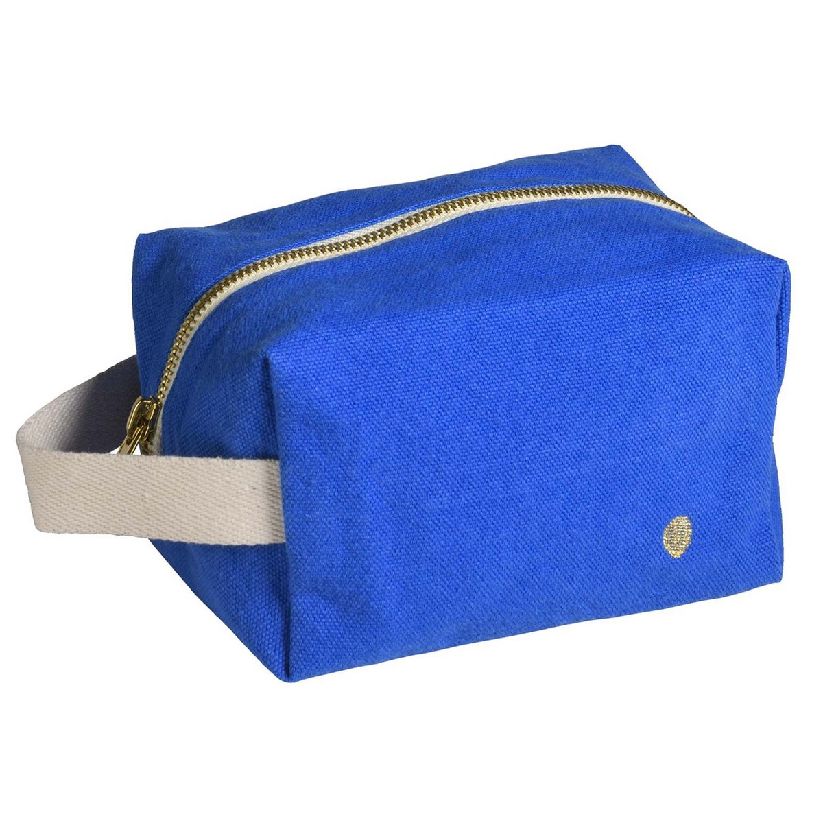 Pochette VIVARAISE avec pois brodé en or, élégante et colorée
