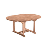 Table de jardin extensible en teck avec parasol