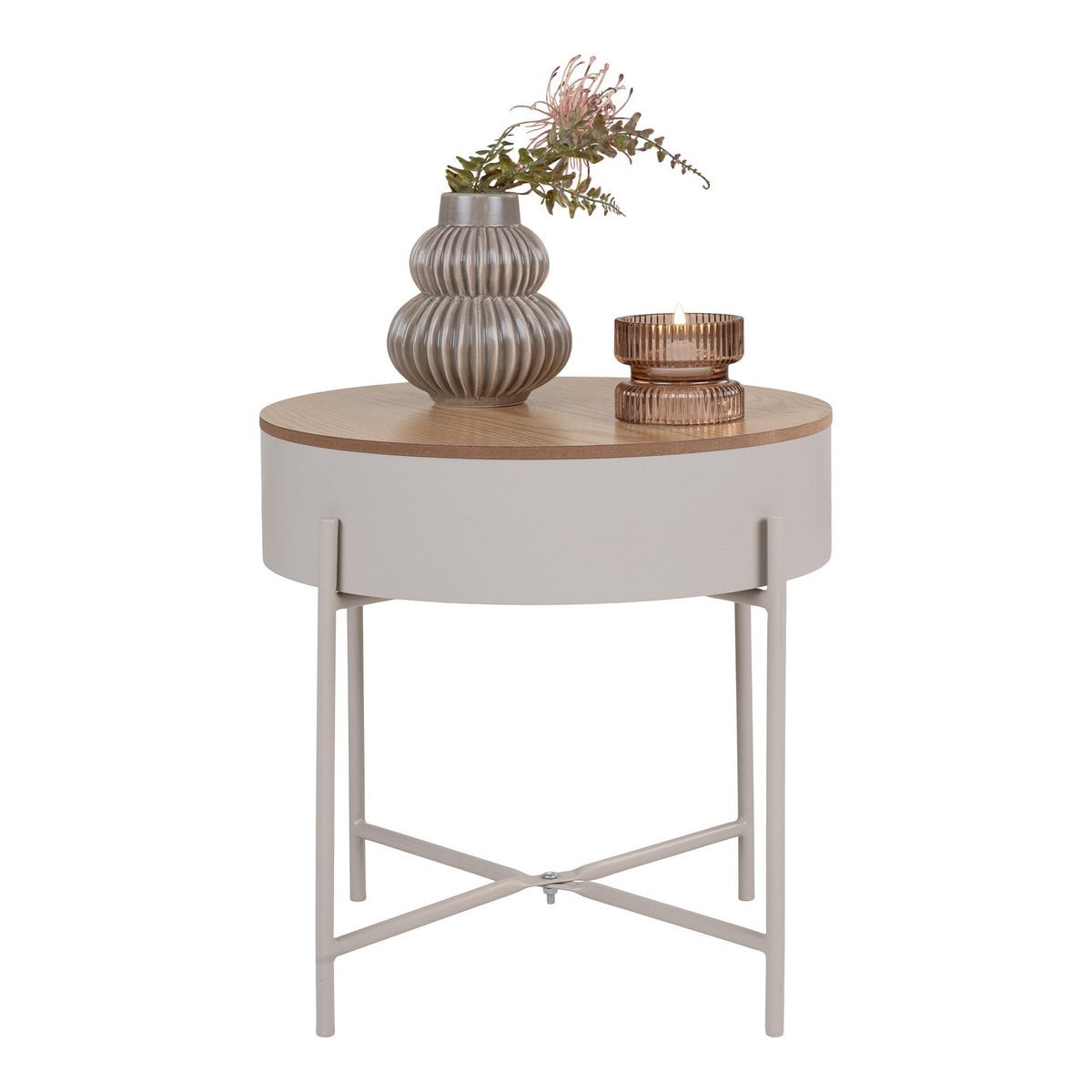 Sisco Side Table avec décoration, ambiance moderne