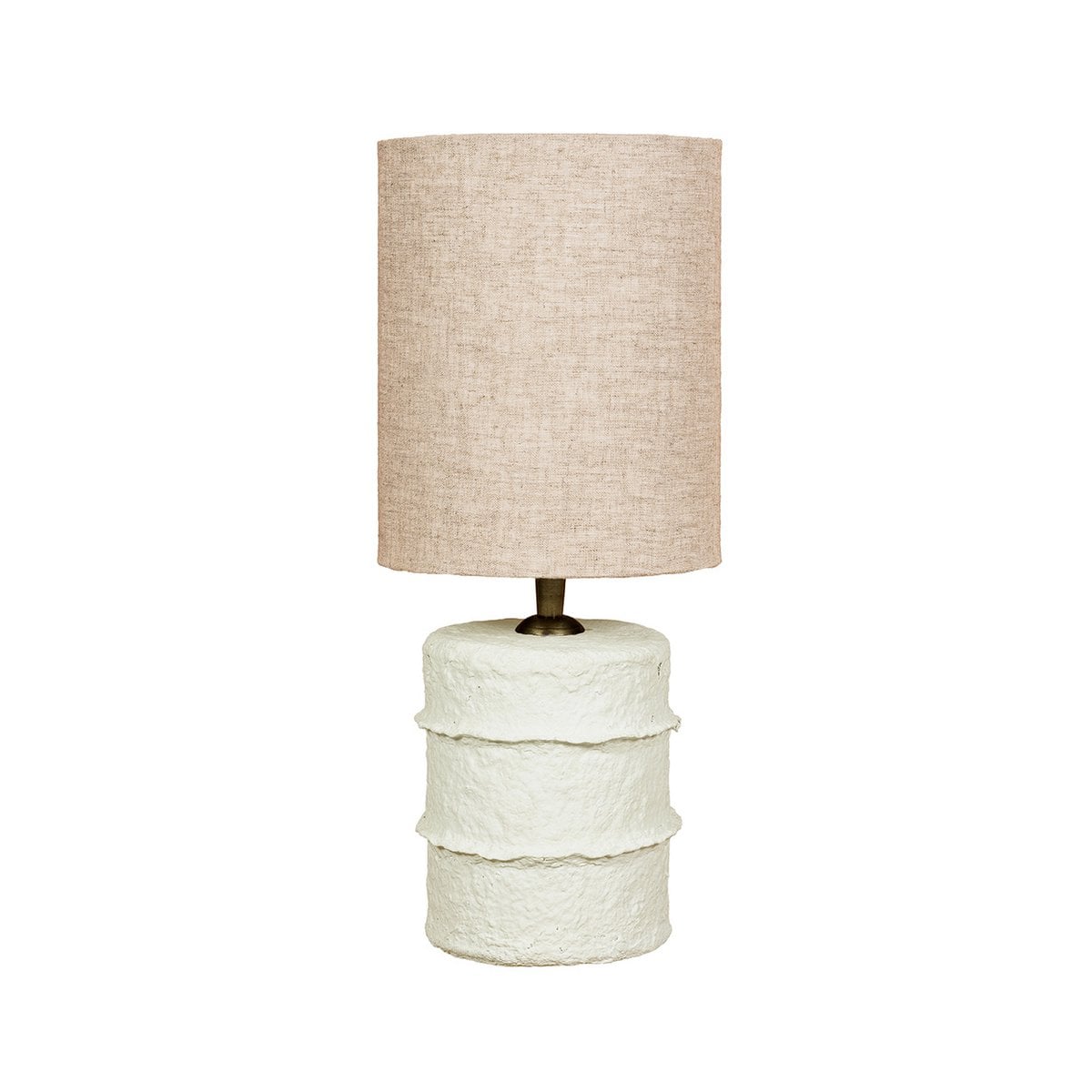 Lampe de Table Contour - Élégante lampe en papier mâché blanc avec finition mate