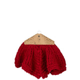 Détail de la jupe de sapin J-Line en coton rouge